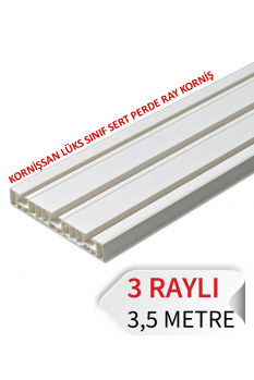 Güvenilir 3 Raylı 3,5 Metre Polyester Kalın Perde Tutucu Ray