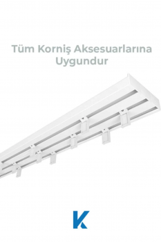 Güvenilir 3 Raylı 3,5 Metre Polyester Kalın Perde Tutucu Ray