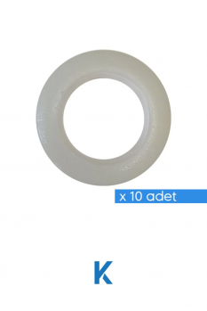 10 Adet Dekoratif Beyaz Renkli Rustik Perde Halkası
