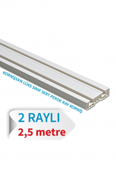 2,5 Metre (250 Cm) 2 Raylı Birinci Sınıf Polyester Korniş