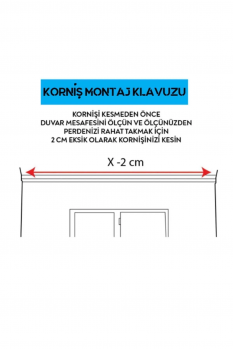 2,5 Metre (250 Cm) 2 Raylı Birinci Sınıf Polyester Korniş
