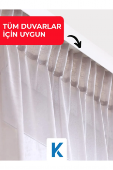 2,5 Metre 3 Raylı Polyester Kalın Perdeler İçin Korniş