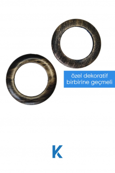20 Adet Dekoratif Rustik Perde Halkası - Bronz Rengi