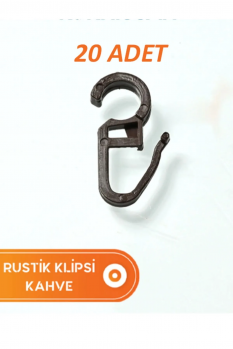 Kahverengi Rustik Perde Klipsi - Dayanıklı Ve Şık Tasarım