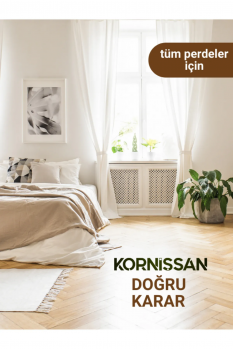 Dayanıklı 2 Raylı Korniş Için Kolay Perde Takma Aparatı