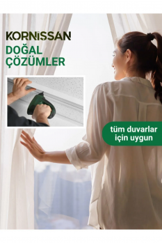 Kaliteli 2 Raylı5 M Lüks Birinci Sınıf Perde Rayı Kornişi