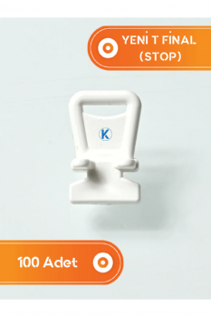 Kelebek Final Stop: 100 Adet Yeni T Final Perde Rayı Düğmesi