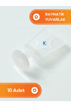 10 Adet Raymatik Yuvarlak Perde Tokası