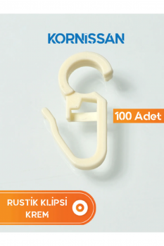 100 Adet Krem Rengi Rustik Perde Klipsi