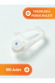 100 Adet Korniş Perde Rayı Tekerlekli Perde Ruleti