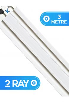 1. Sınıf Perde Rayı - 2 Raylı Polyester Perde Tutucu Korniş