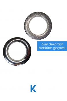 30 Adet Dekoratif Gümüş Renkli Rustik Perde Halkası