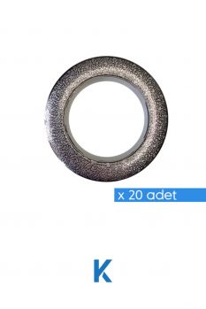 20 Adet Dekoratif Rustik Perde Halkası - Gümüş Rengi